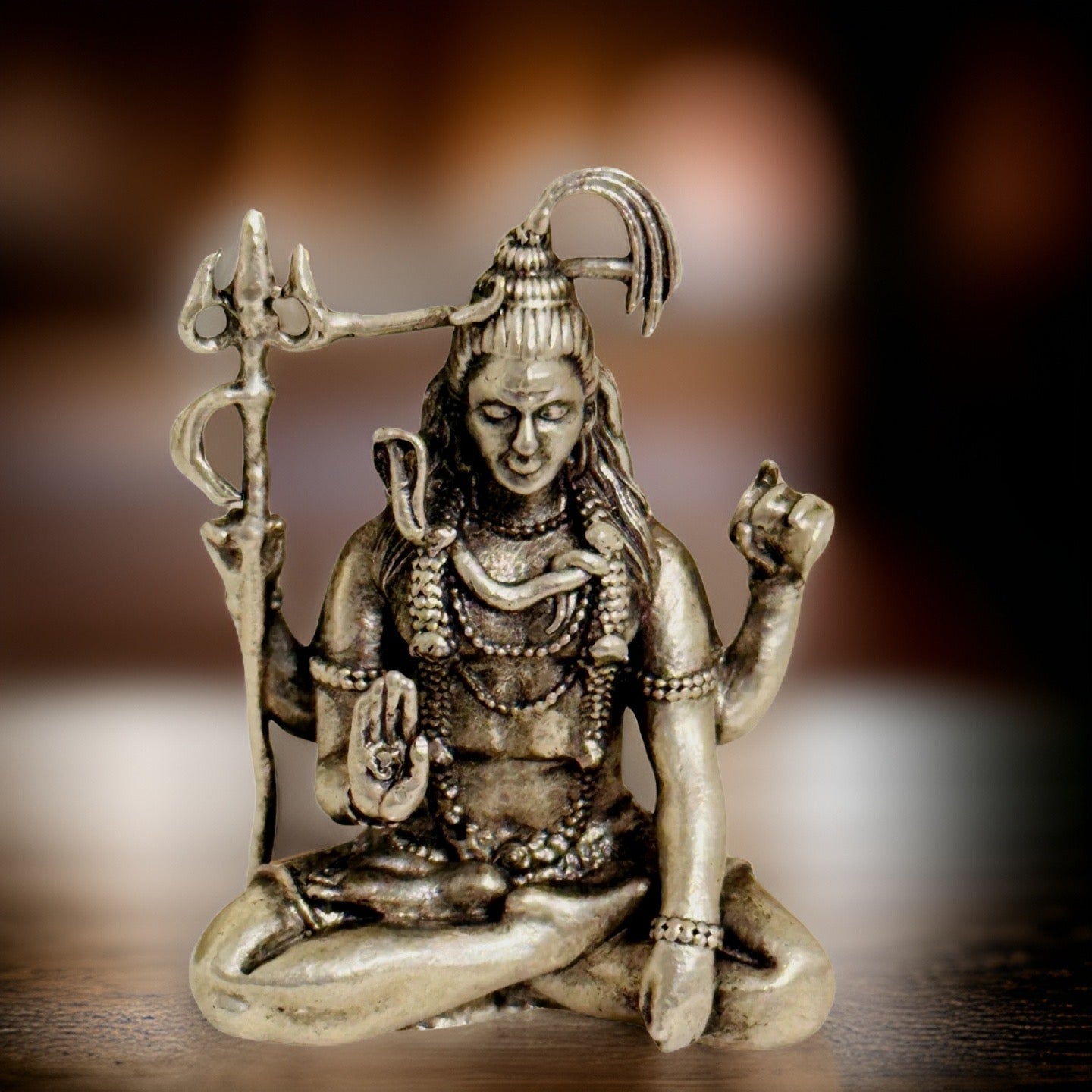 Antique Silver Siva Idol