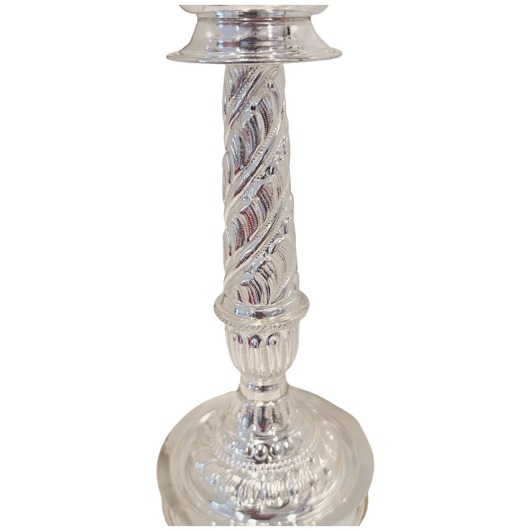 Silver Nakash kuthuvilakku-Kundhulu 18 Inches