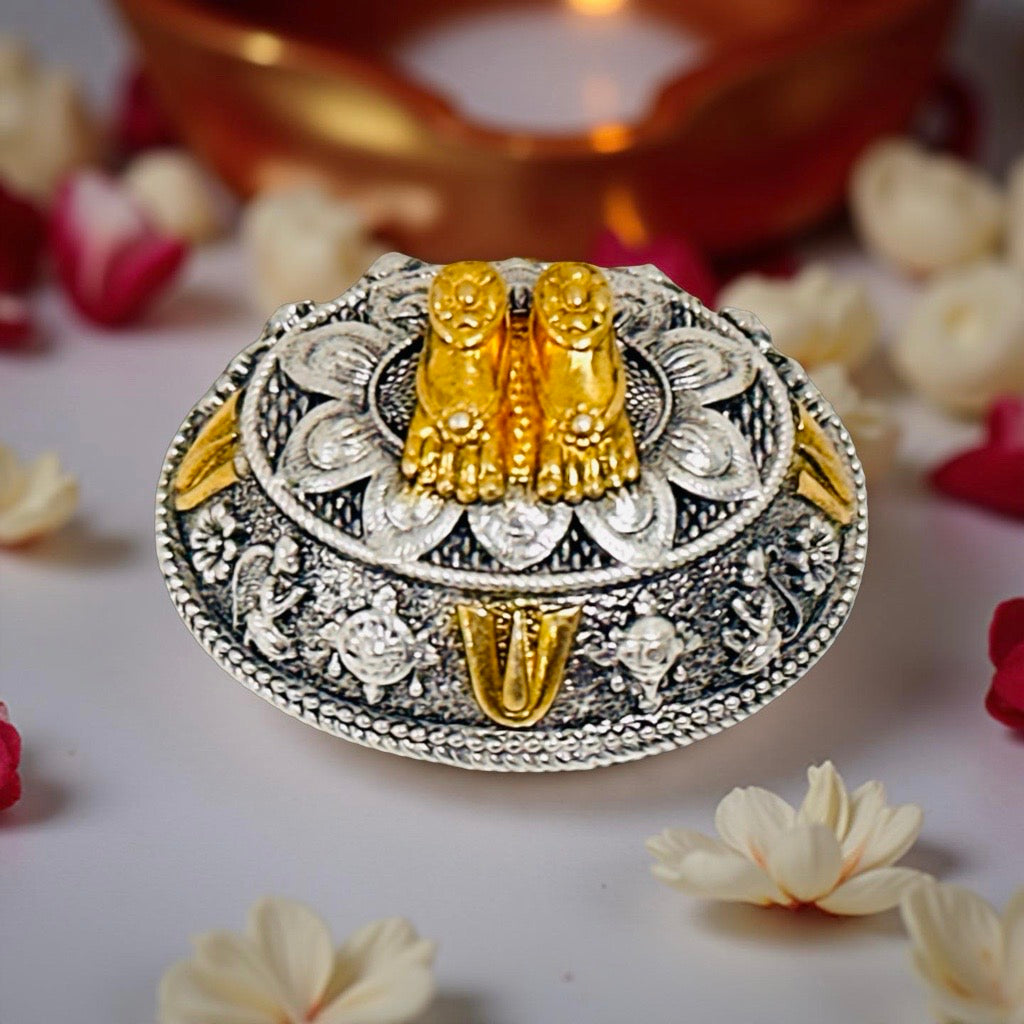 925 Silver Two Tone Padhuka
