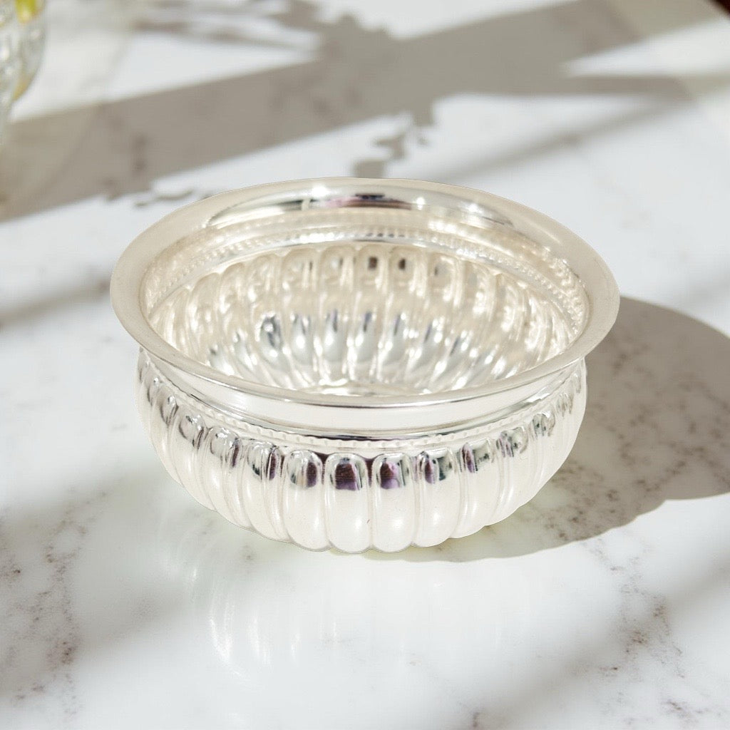 925 Silver Plain Silver Pumpkin Bowl