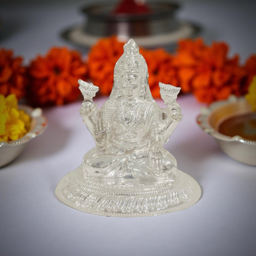 Silver Lakshmi Idol