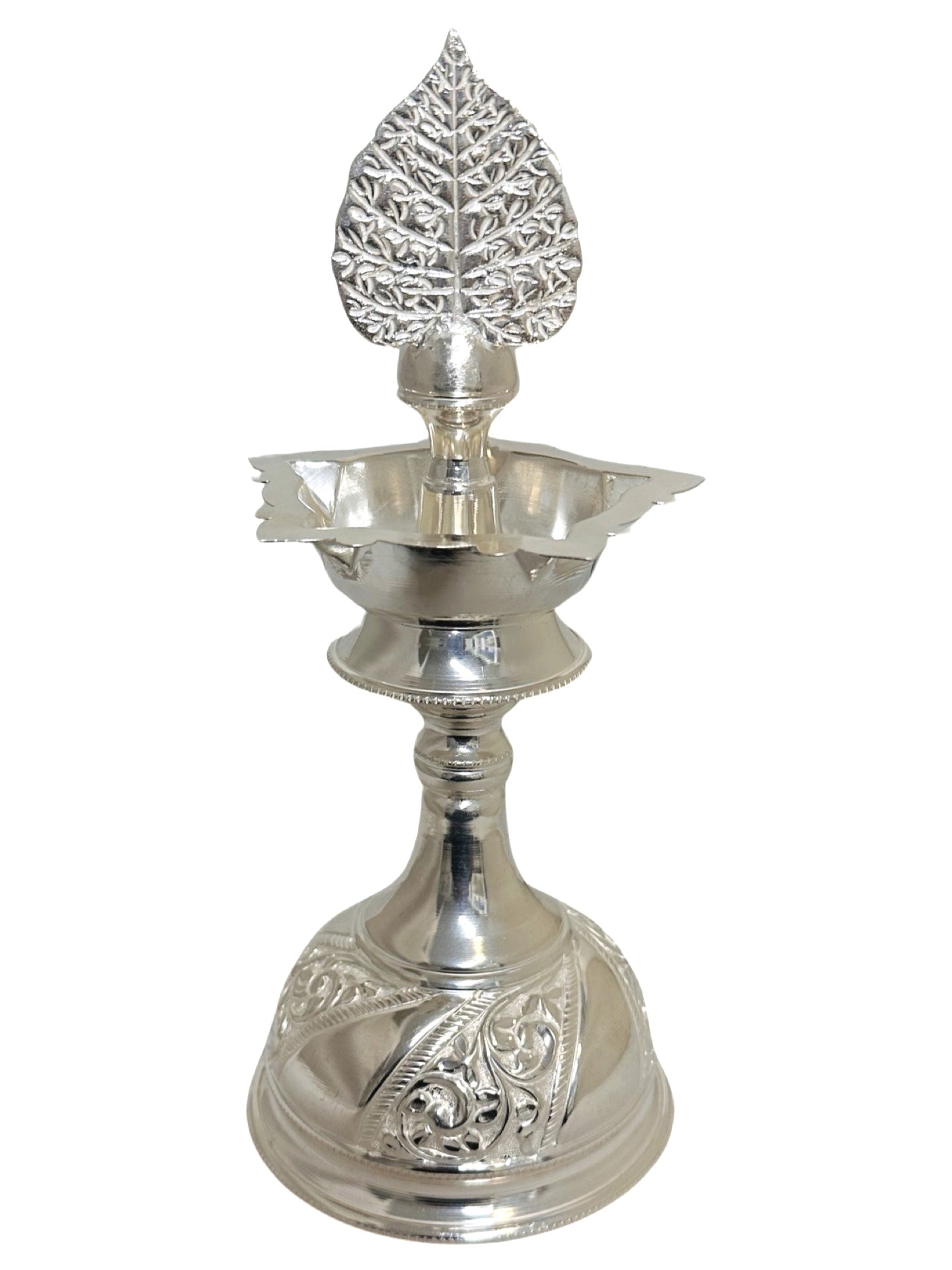 925 Silver Lakshmi-Ganesh Kundulu-Kuthuvilakku 8.75 inches