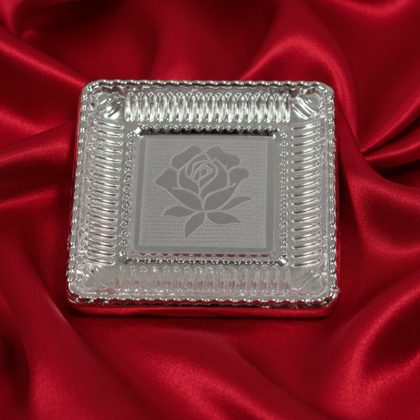 925 Silver Square Plate 4 Inches