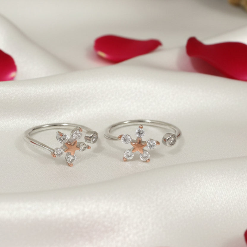 925 Antique Silver Hamsha Toe rings