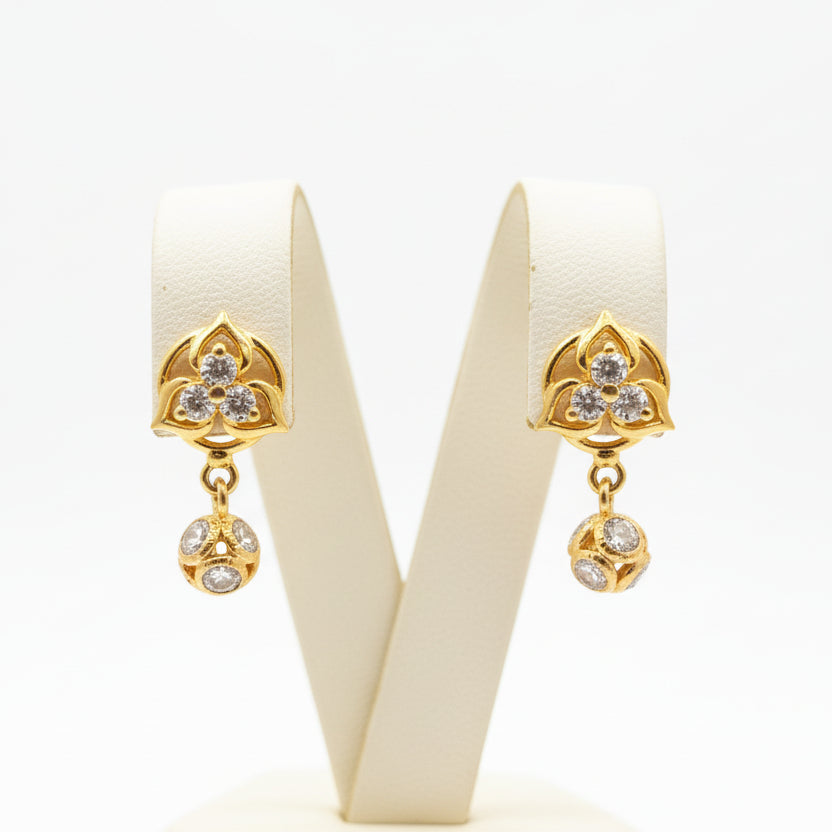 Aadhira 18KT Gold Drop Earrings
