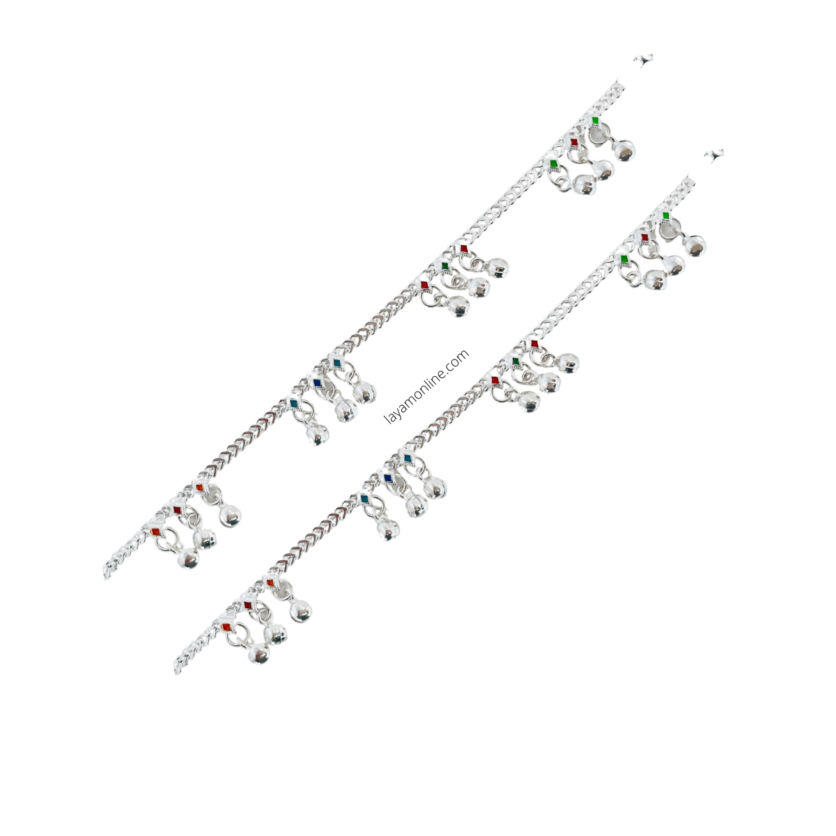 Silver Viba Anklet (8 Inches)