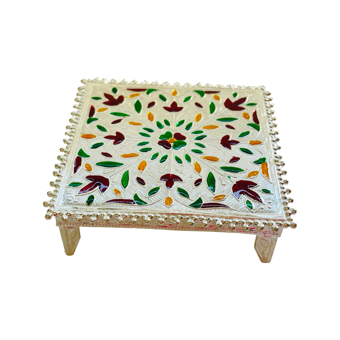 Silver peedam for idols,Silver peedam for idols, silver idols in meenakari work