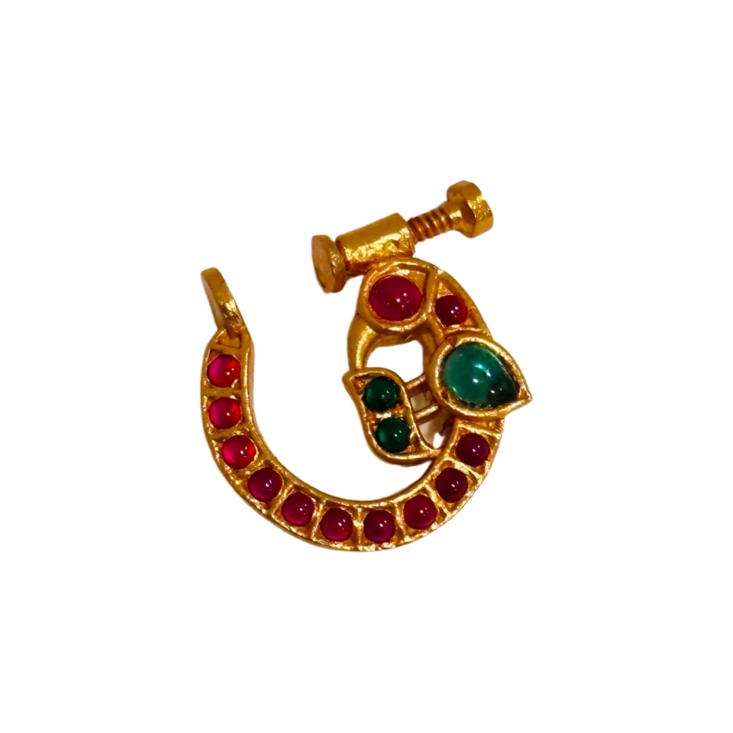 Hasaana-Silver kundan Nose Pin