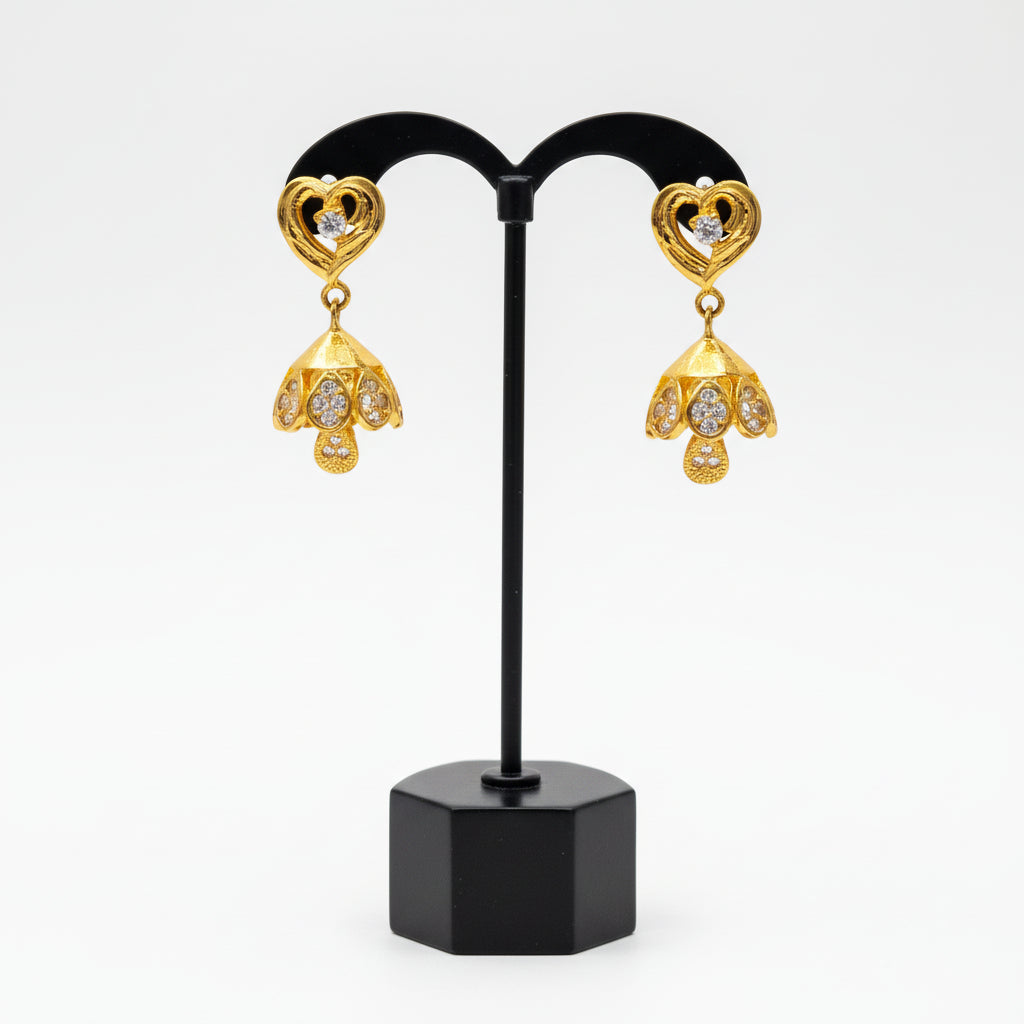 925 Silver Hanithina Silver Jumkha Earrings