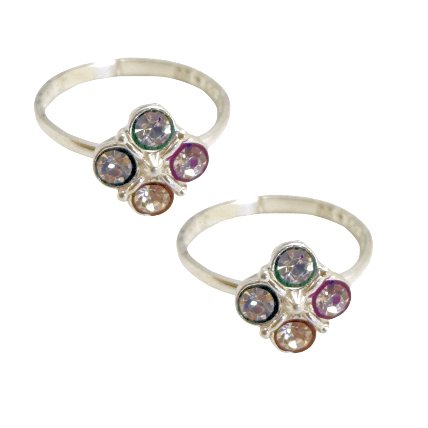 Silver Emily Toe Rings