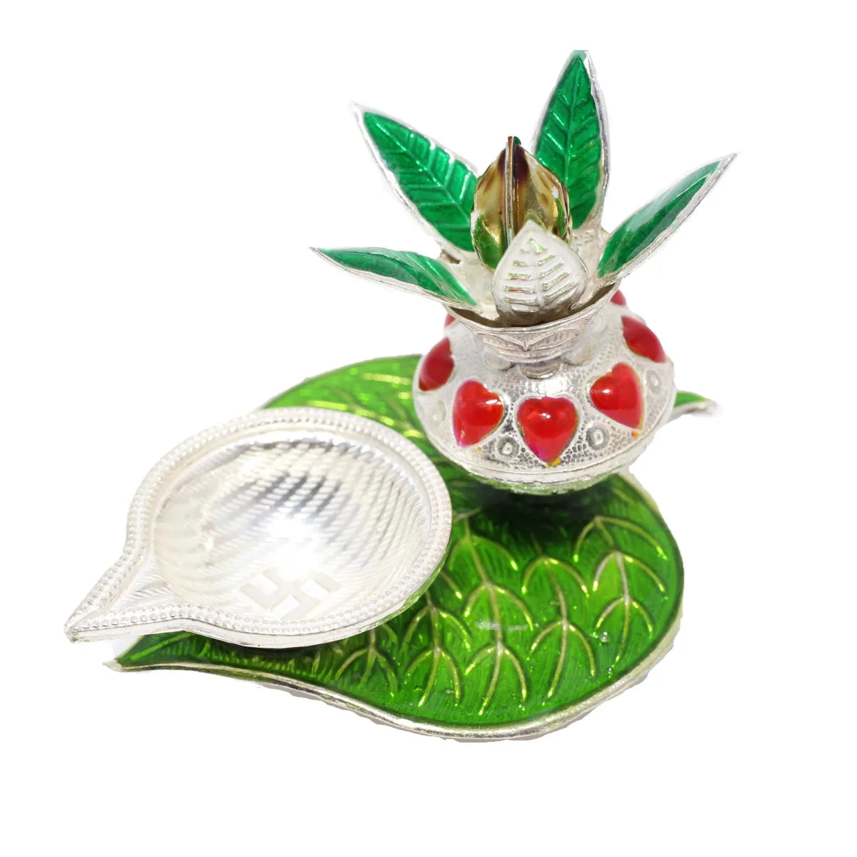 Silver Kalash Deepam, Silver Decorative deepam, silver Fancy diya