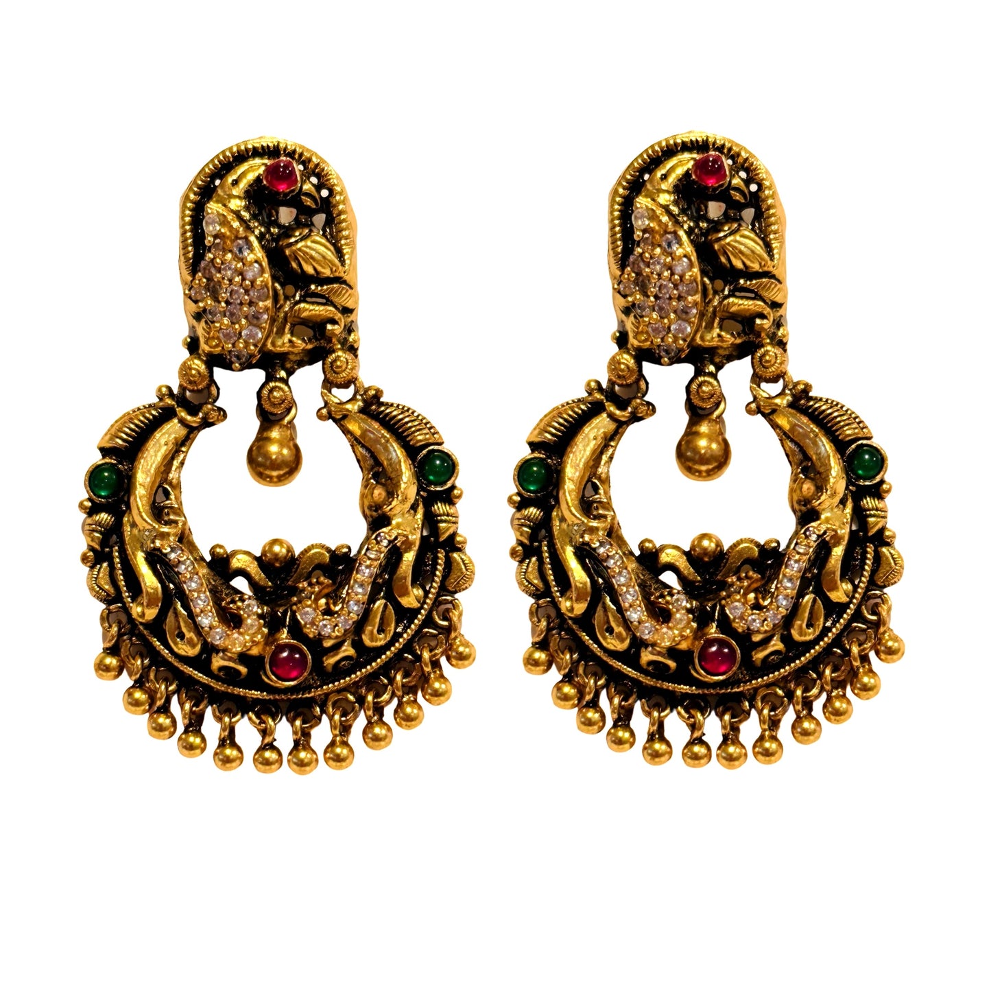 Aashikha Antique Chandbali Earrings