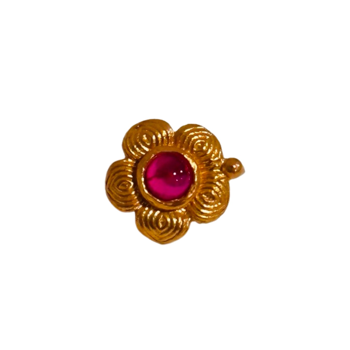 Nithiyana-Silver kundan Nose Pin