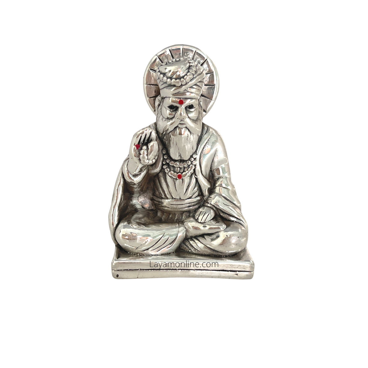 Antique 999 Fine Silver Guru Nanak Idol