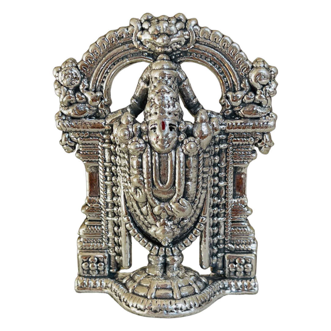 999 Silver Tirupati Balaji Idol-3.1 Inches