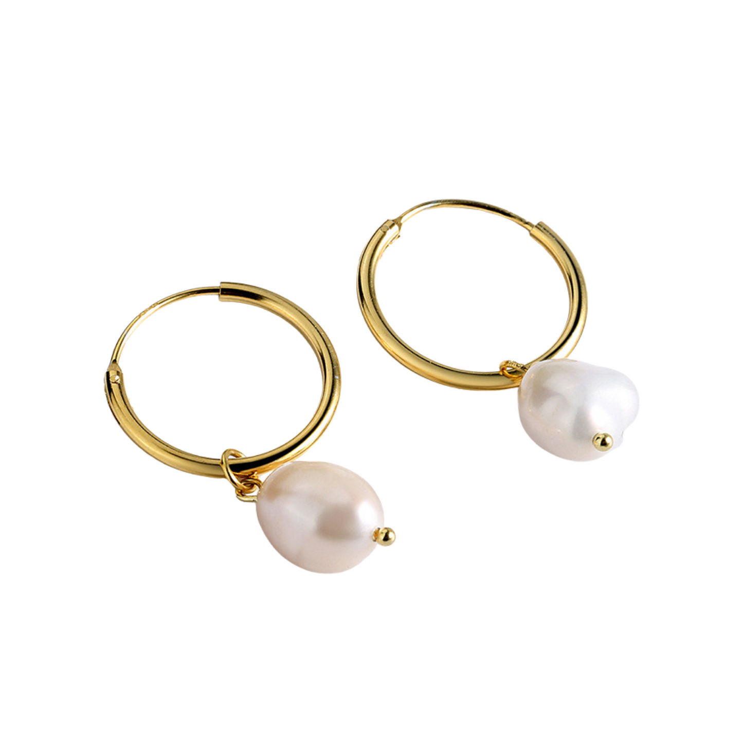 Yellow Gold Plated On 925 Sterling Silver Kinsley Hoop Earrings