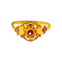 18KT Gold Enamel Kids Ring