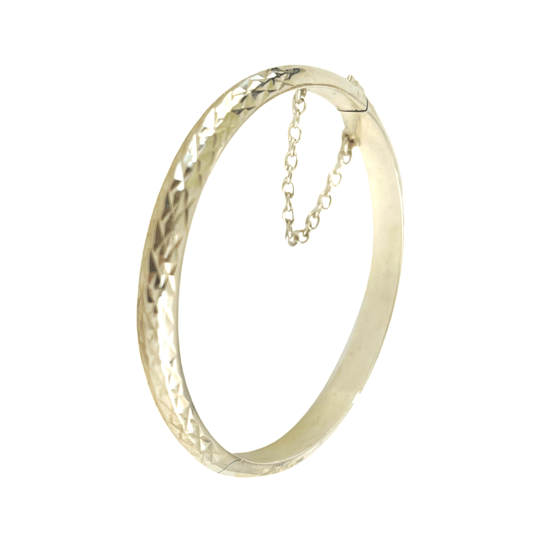 Silver Open Bracket Bangle Bracelet