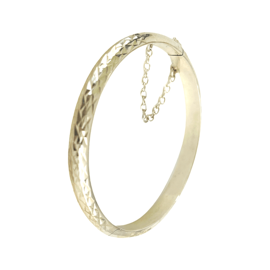 Silver Open Bracket Bangle Bracelet