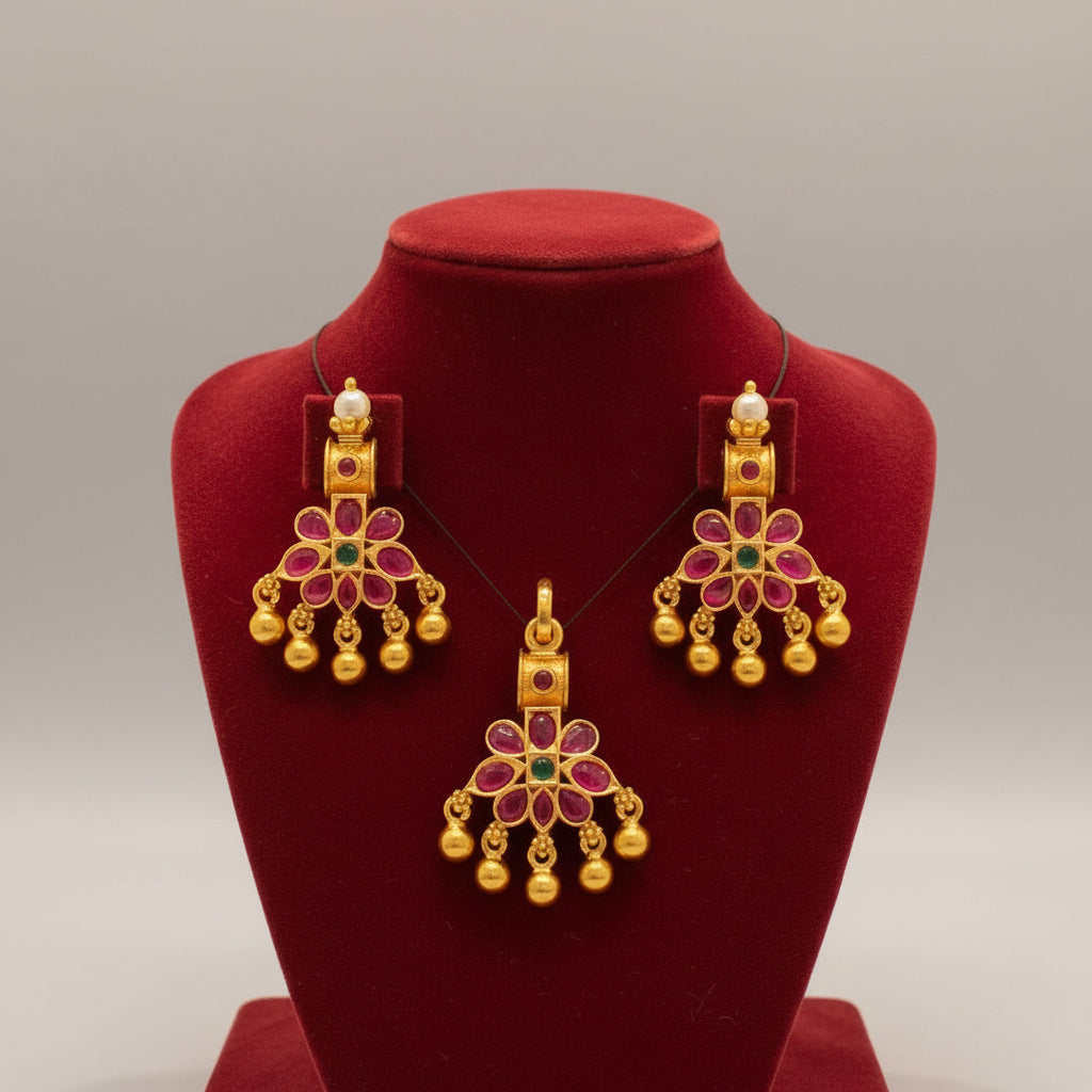 925 Silver Diva Pendant set