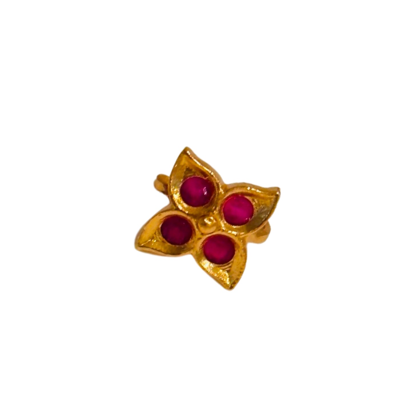 Sithayana-Silver kundan Nose Pin