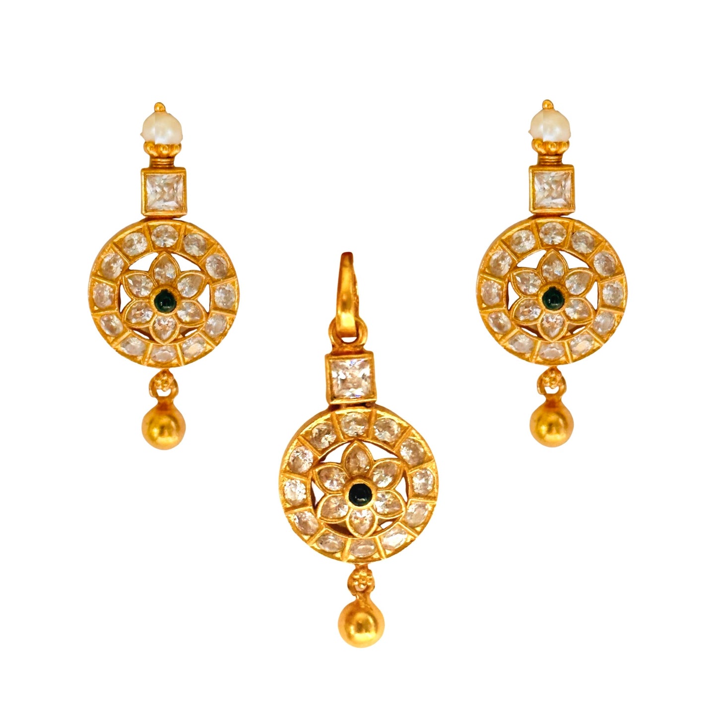 Silver Sona Pendant set