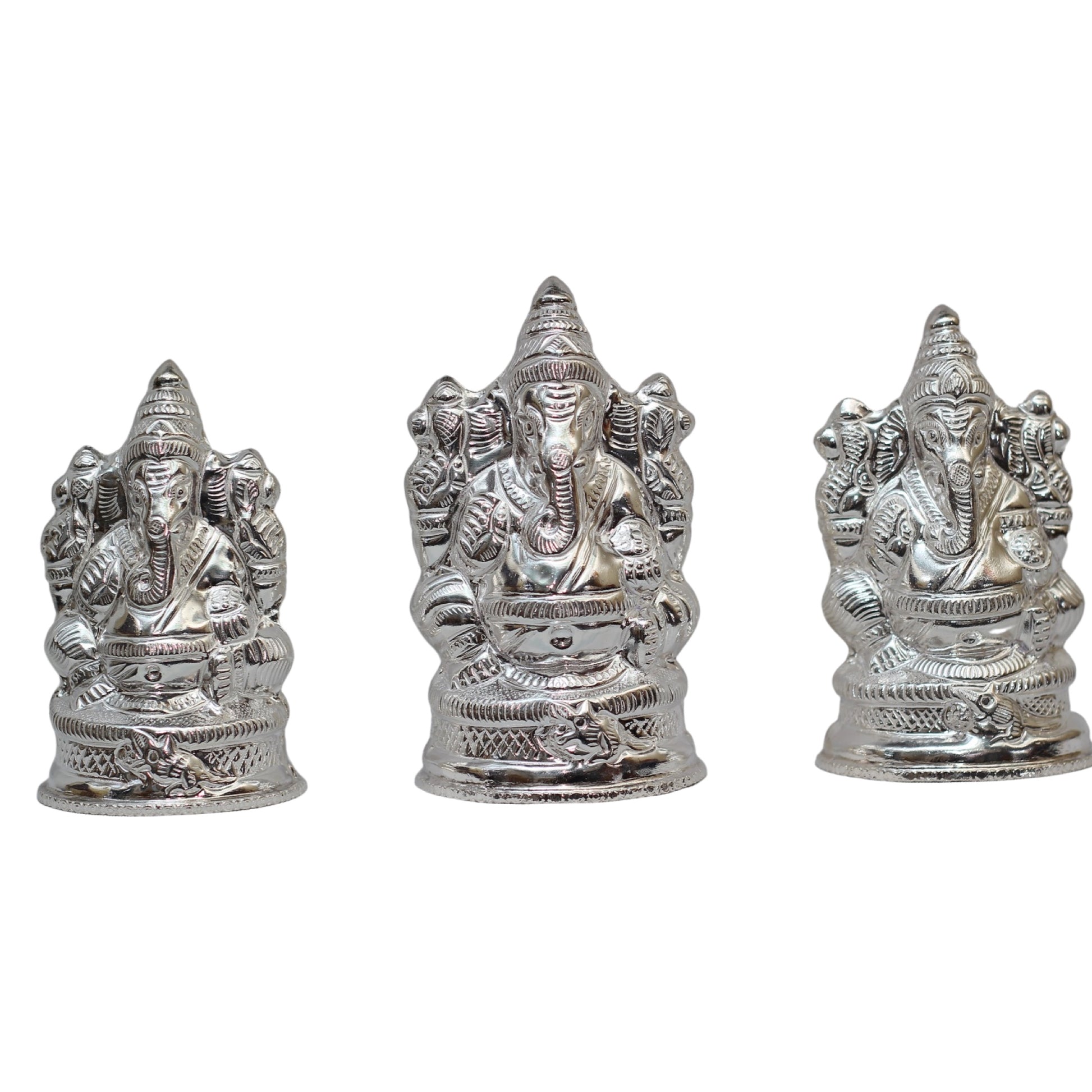 Pure Silver ganesh idol, silver idols for worship