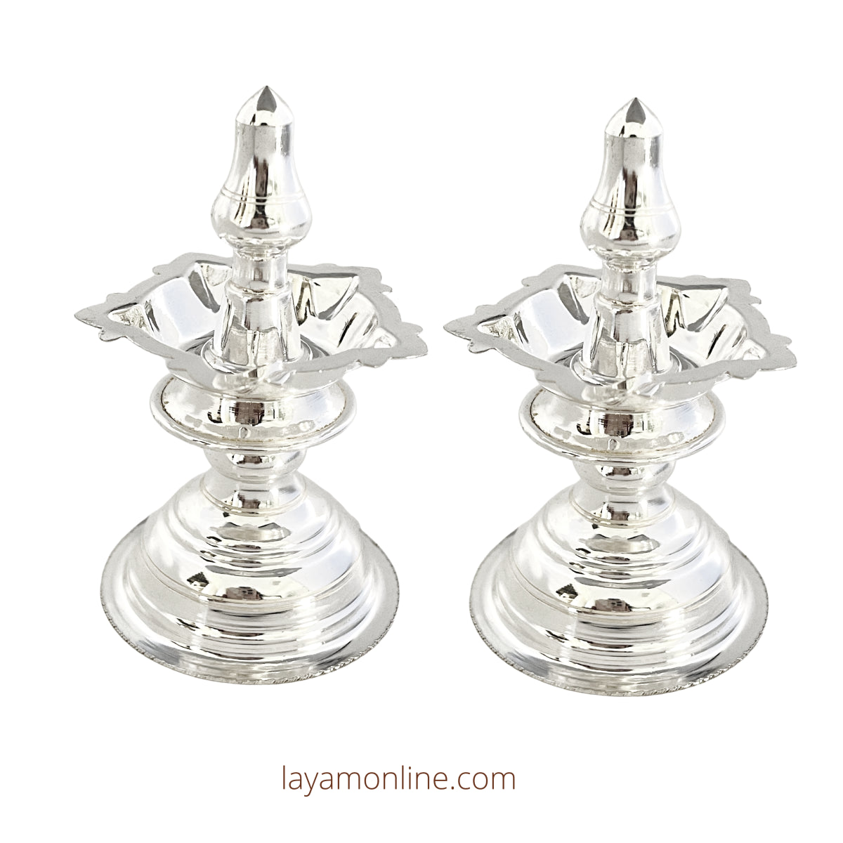 Silver Kerala Style five Beaks Deepam