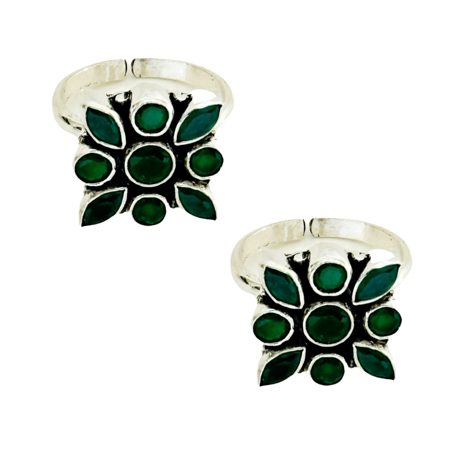 Antique Silver Aurora Toe Rings