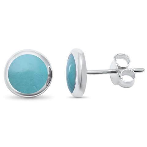 Silver Turquoise Stud Earrings