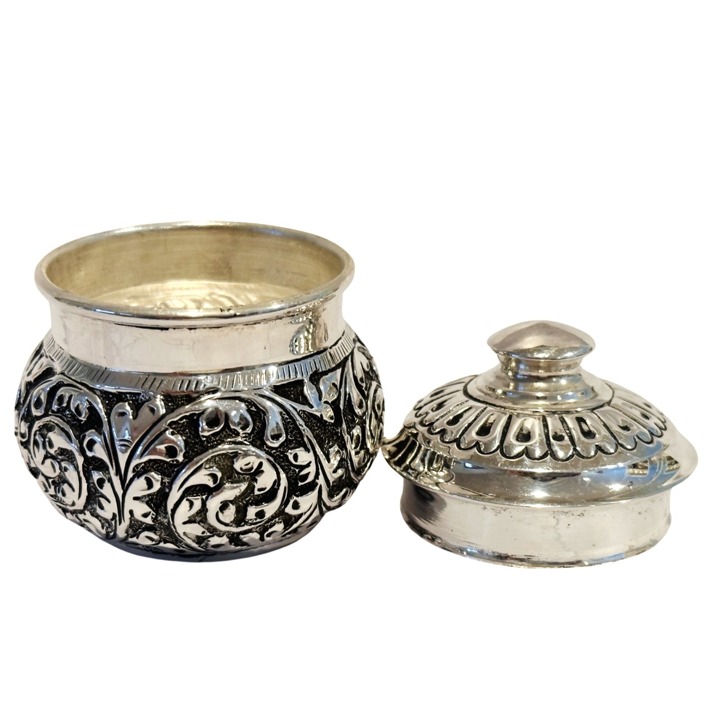 Antique Silver Haldi Kumkum Cup