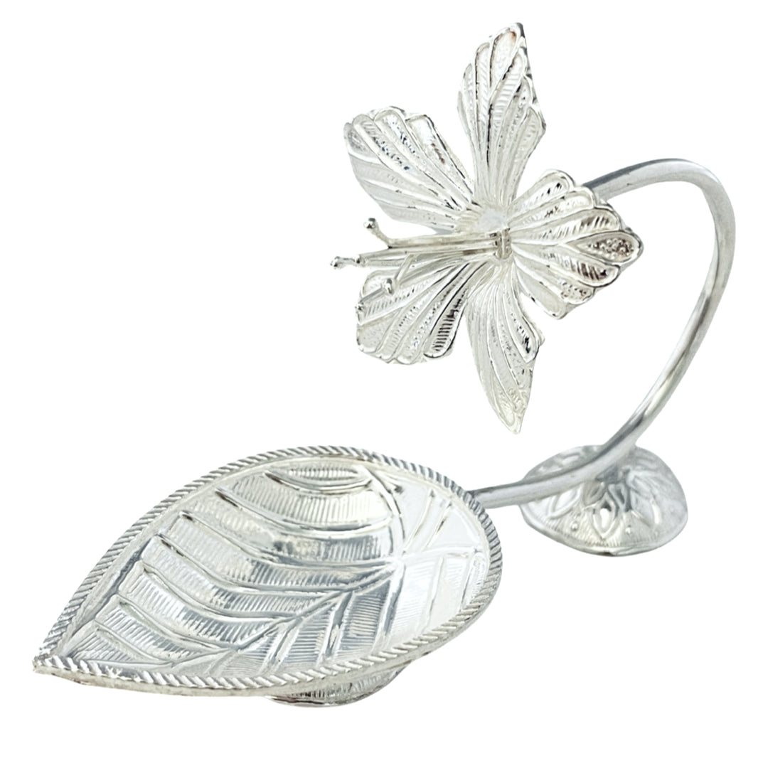 Silver Hibiscus Deepam