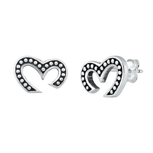 Oxidized Om Stud Earrings