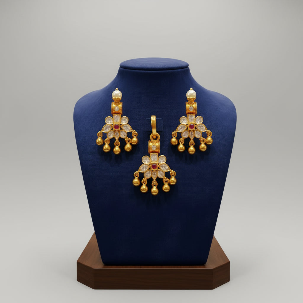 925 Silver Manya Pendant set