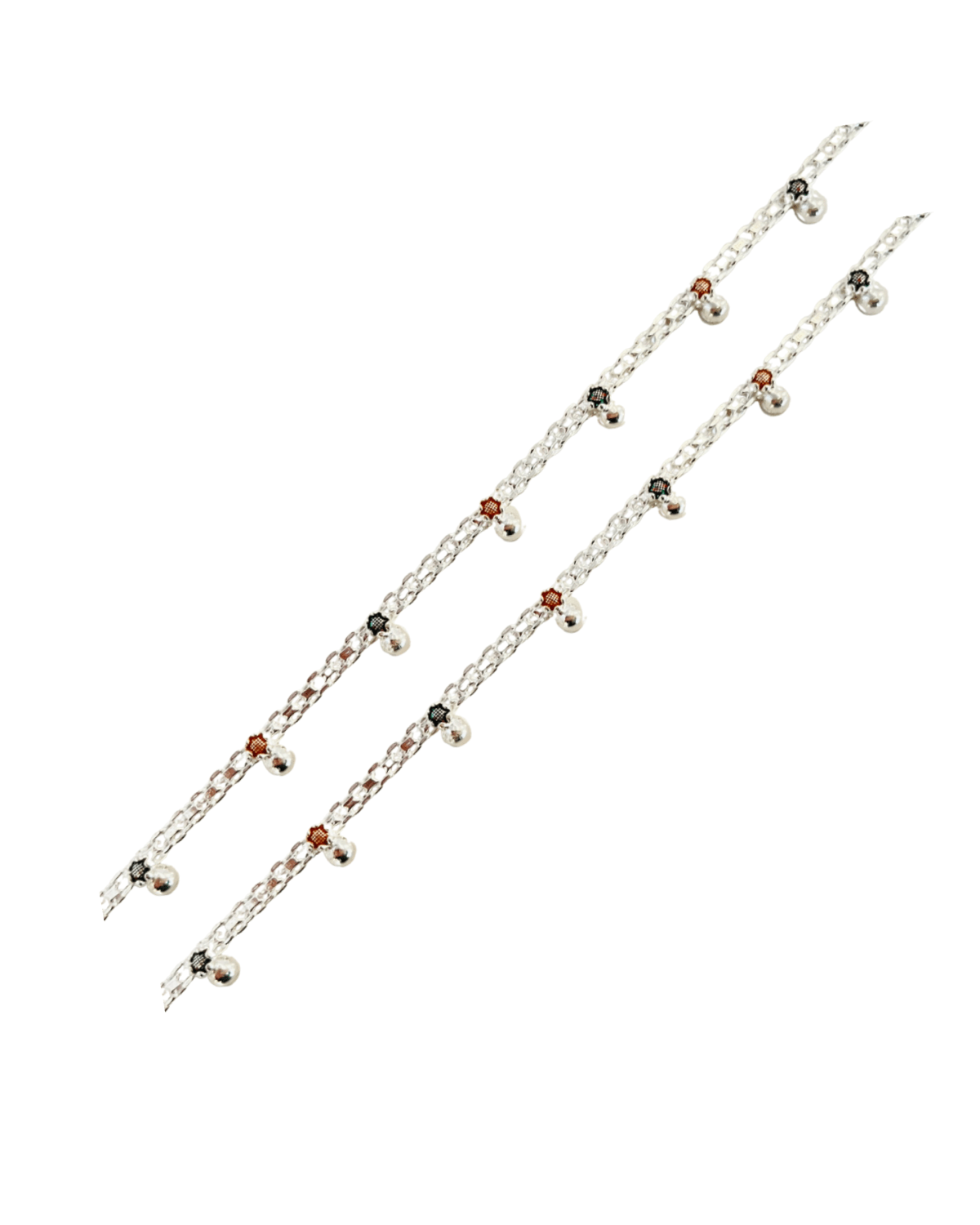 Silver Nithya Anklet (6.5 Inches)