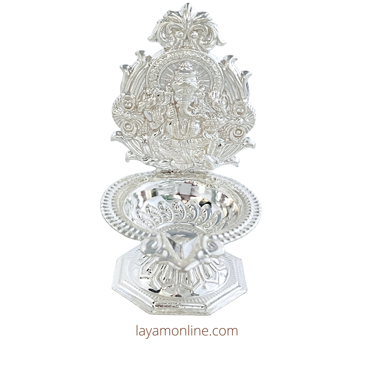 Silver Nakshi Ganapathy Deepam
