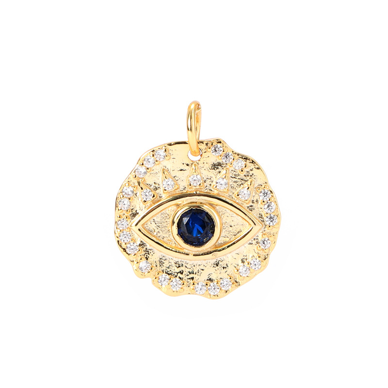 Gold Plated Silver Evil Eye Destroyer Pendant
