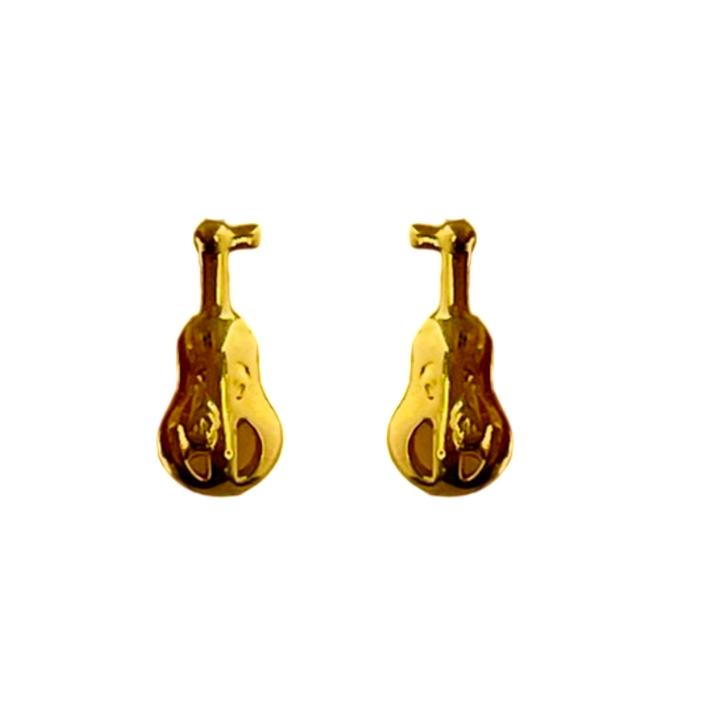 18KT Gold Guitar Stud Earrings