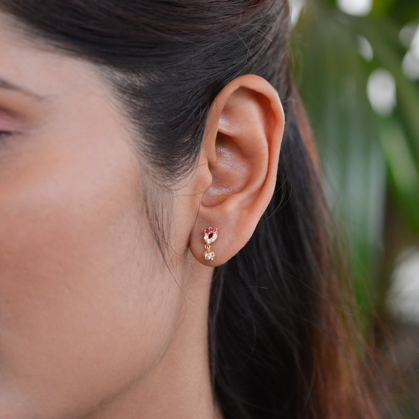 Abhiprithi 18KT Gold Drop Earrings