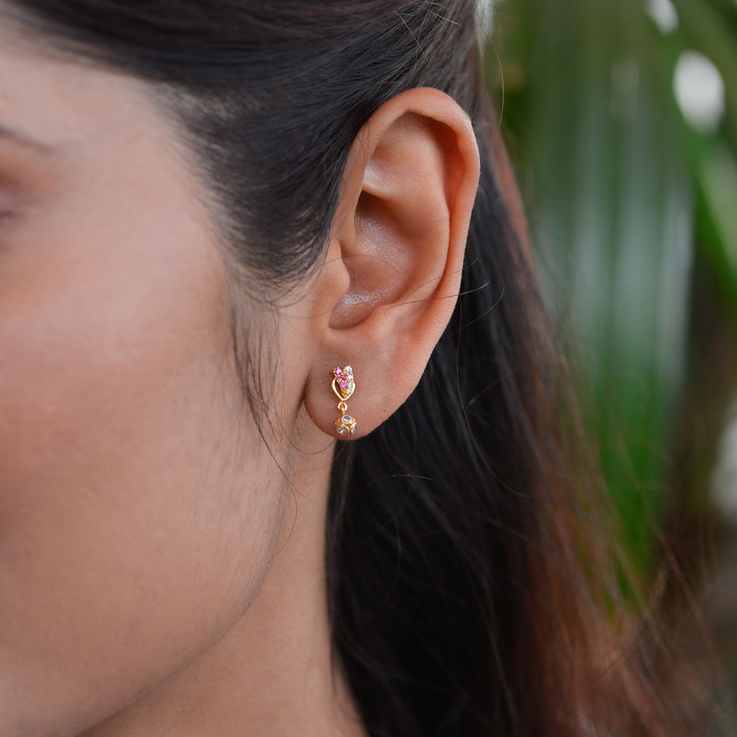 Abhirathi 18KT Gold Drop Earrings