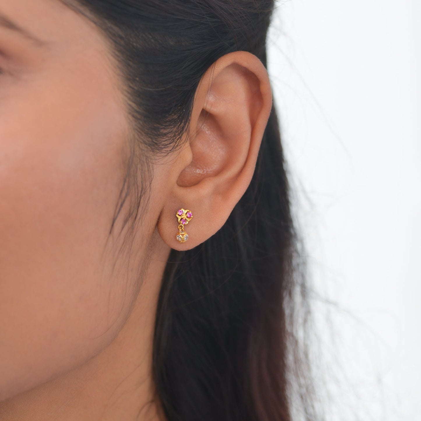 Abha 18KT Gold Drop Earrings