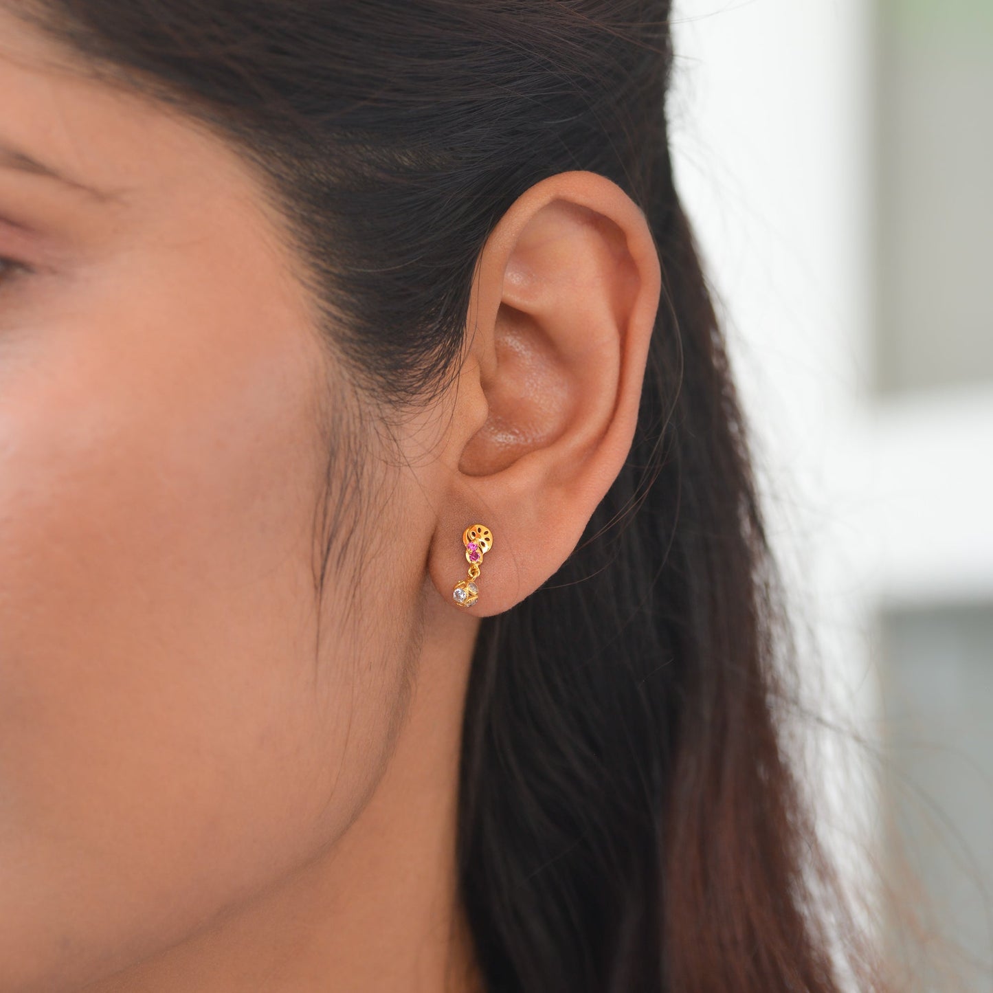 Aashman 18KT Gold Drop Earrings