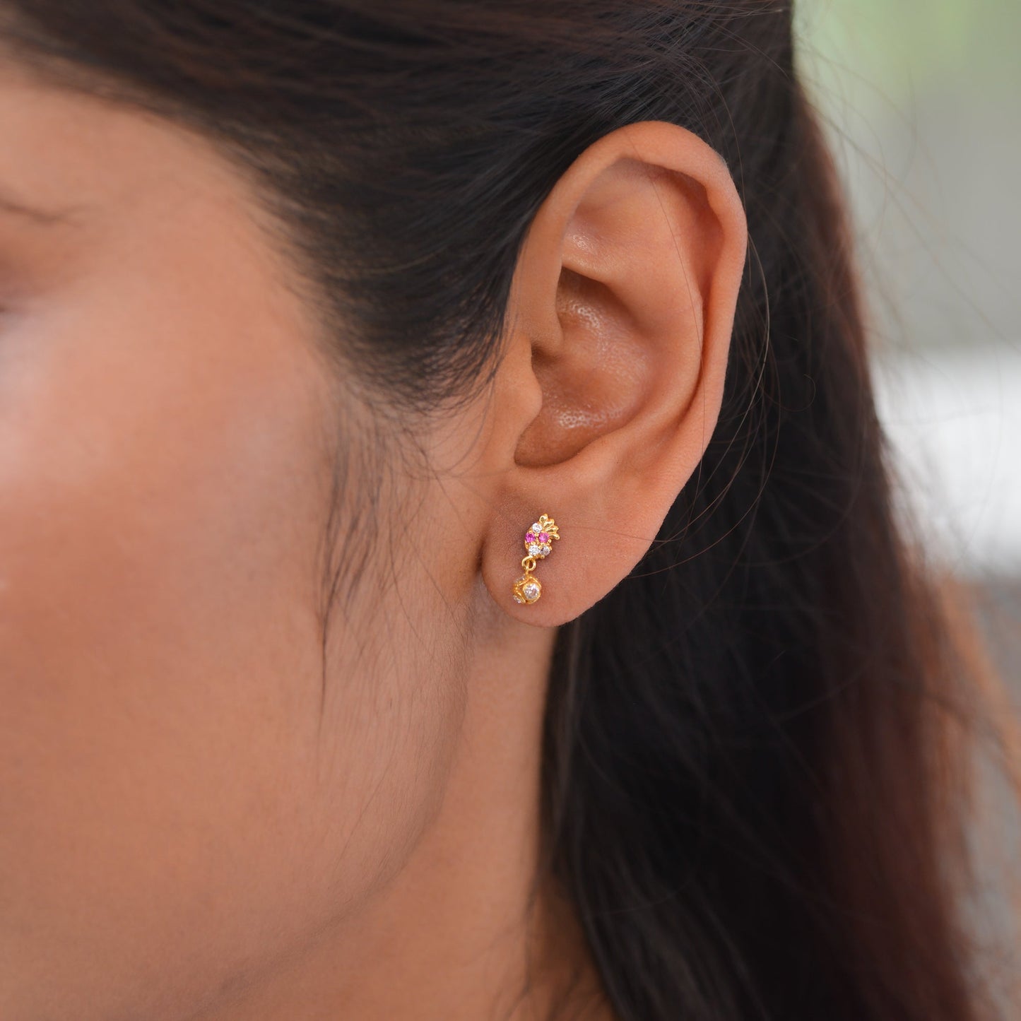 Aarush 18KT Gold Drop Earrings