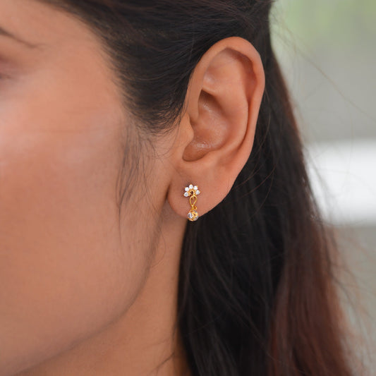 Adishree 18KT Gold Drop Earrings