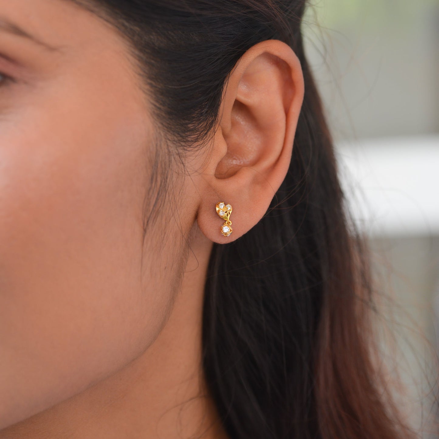 Aghanashini 18KT Gold Drop Earrings