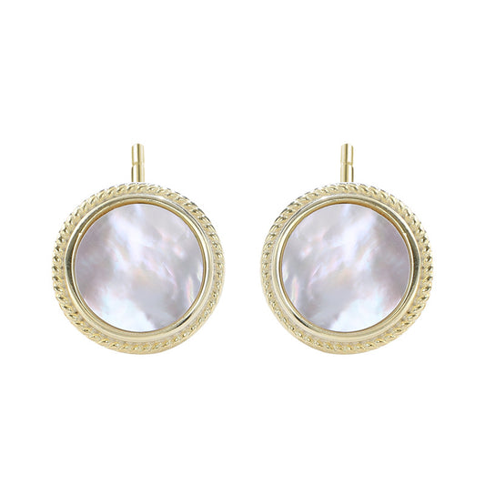 Yellow Gold Plated On 925 Sterling Silver Elena Stud Earrings