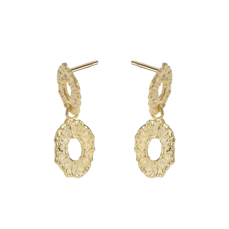 Yellow Gold Plated On 925 Sterling Silver Freya Drop Earrings