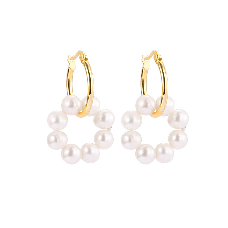Yellow Gold Plated On 925 Sterling Silver Maya Drop Earrings