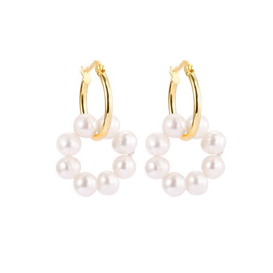 Yellow Gold Plated On 925 Sterling Silver Maya Drop Earrings