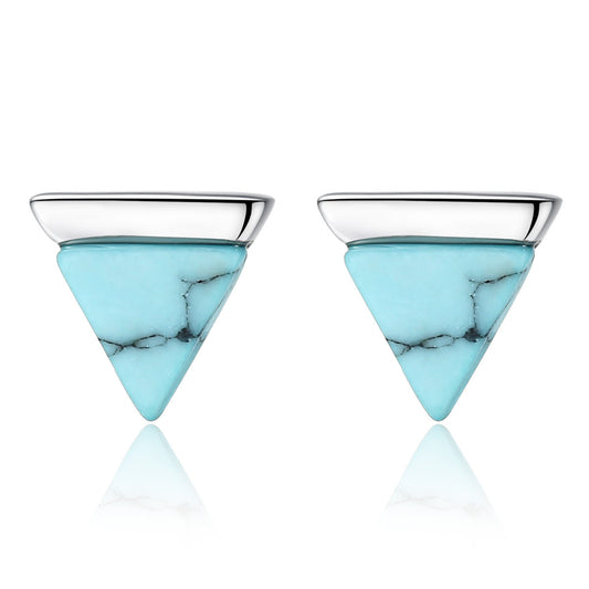 Rhodium Plated On 925 Sterling Silver Sophia Stud Earrings